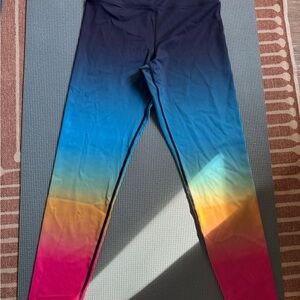 Beach Riot Rainbow Ombre Leggings | Size M | High Waist Activewear